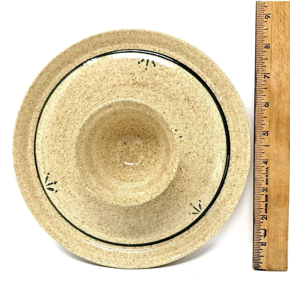 Studio Art Pottery Chip & Dip Rustic 9